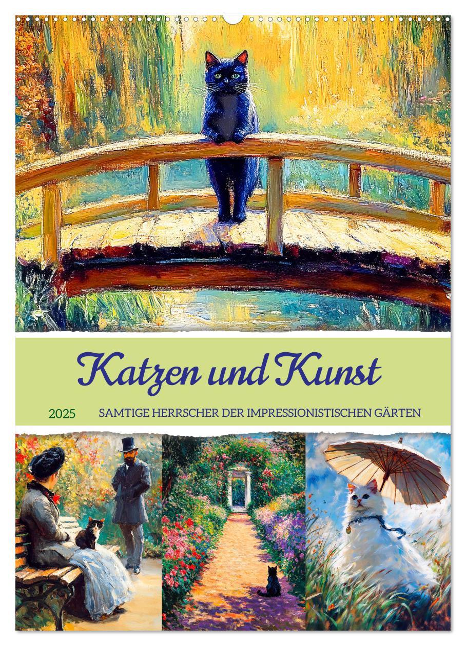 Cover: 9783457179246 | Katzen und Kunst - Samtige Herrscher der impressionistischen Gärten...