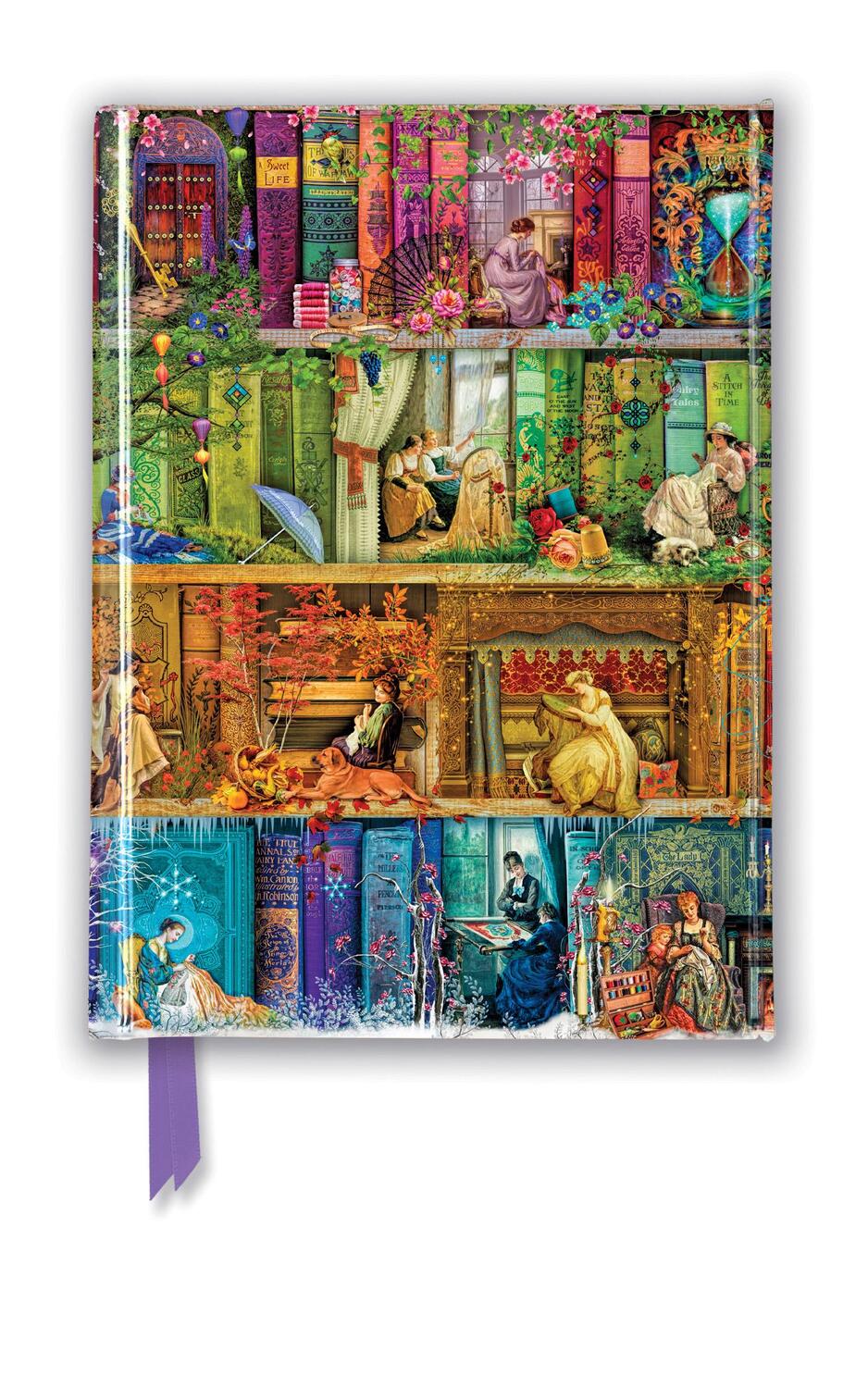 Cover: 9781787555792 | Aimee Stewart: A Stitch in Time Bookshelf (Foiled Pocket Journal)