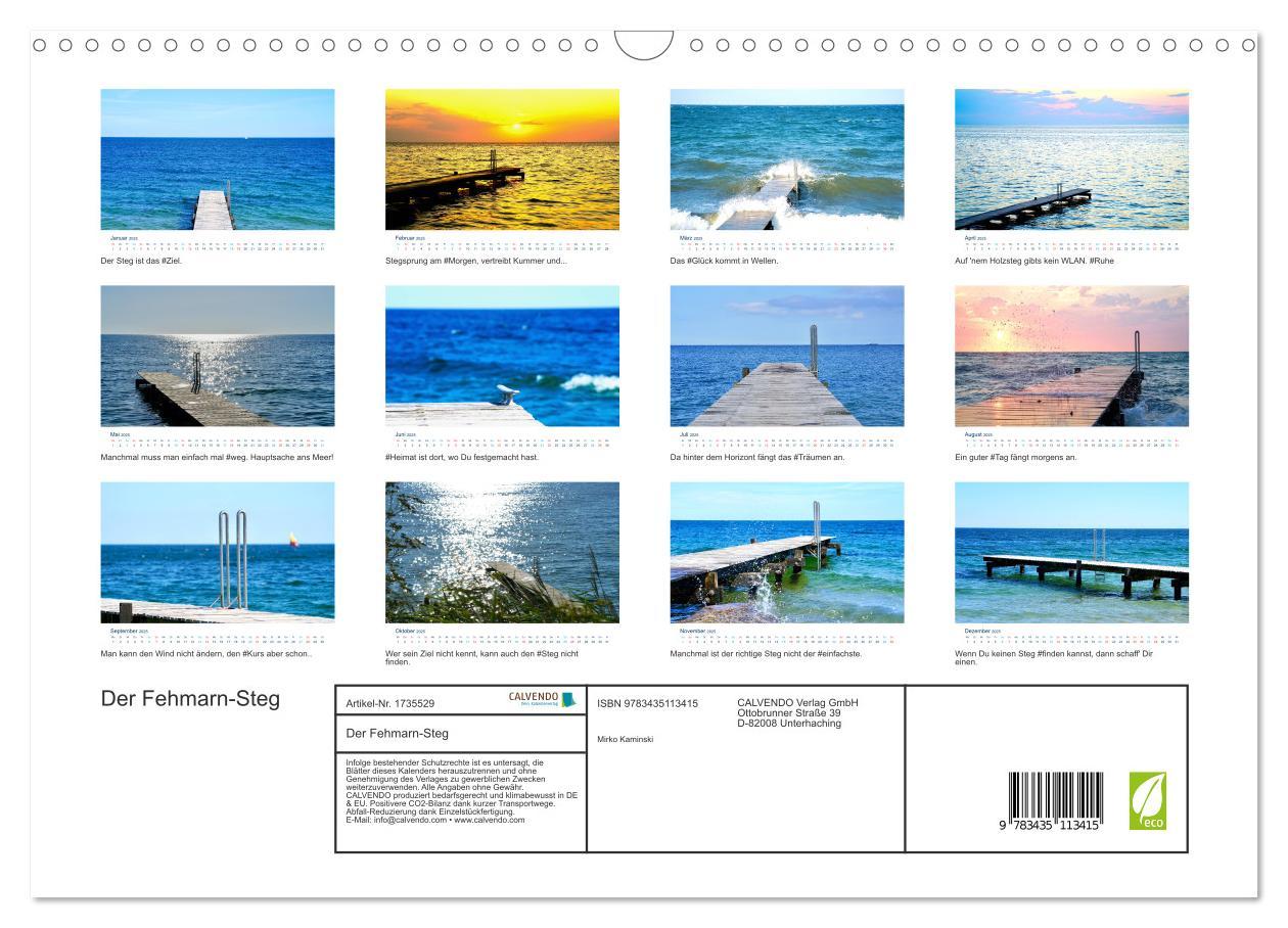 Bild: 9783435113415 | Der Fehmarn-Steg (Wandkalender 2025 DIN A3 quer), CALVENDO...