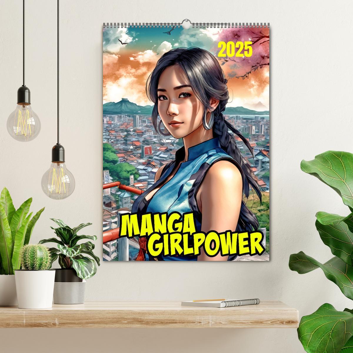 Bild: 9783383822797 | Manga Girlpower (Wandkalender 2025 DIN A2 hoch), CALVENDO...