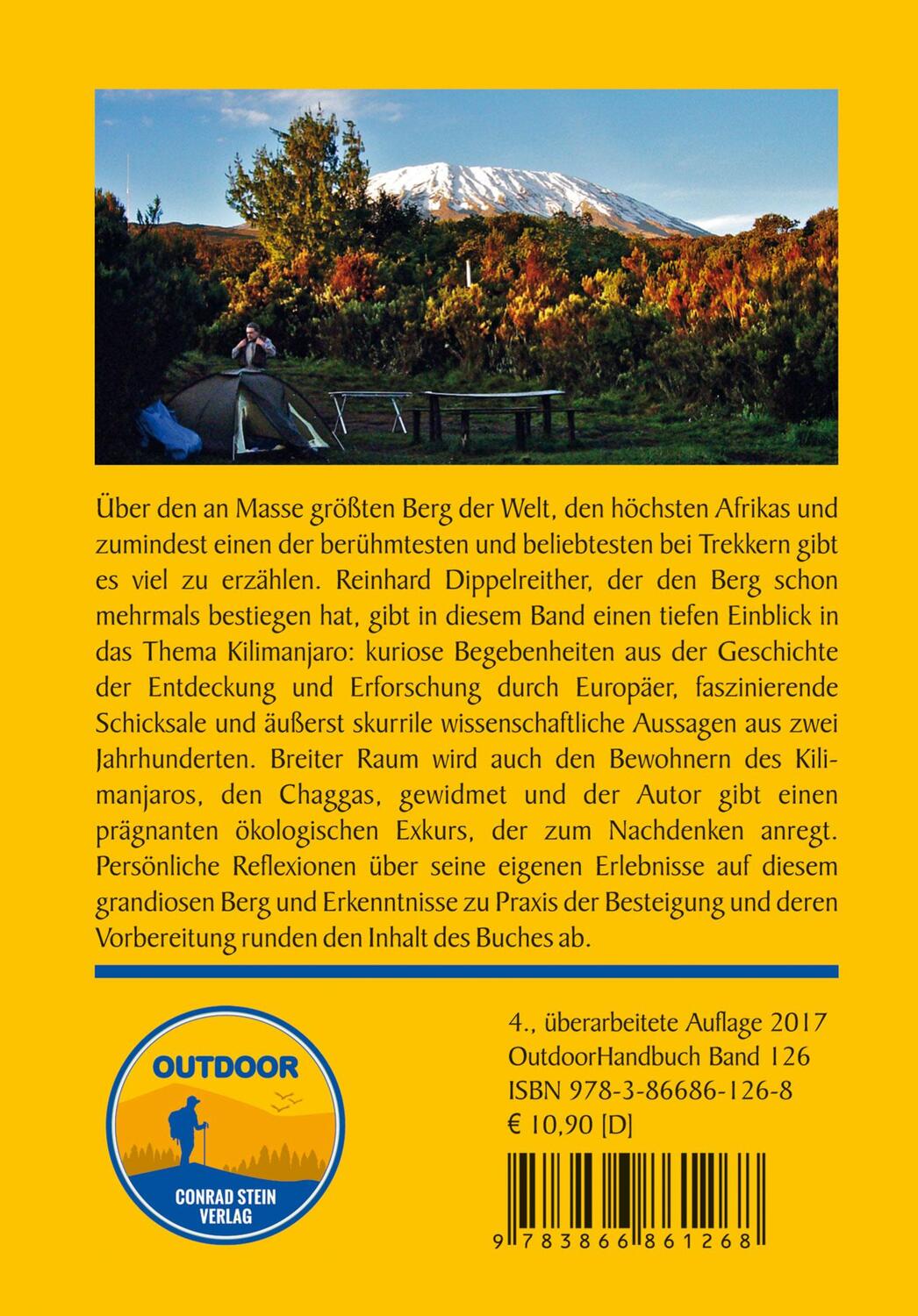 Rückseite: 9783866861268 | Kilimanjaro Lesebuch | Reinhard Dippelreither | Taschenbuch | Deutsch