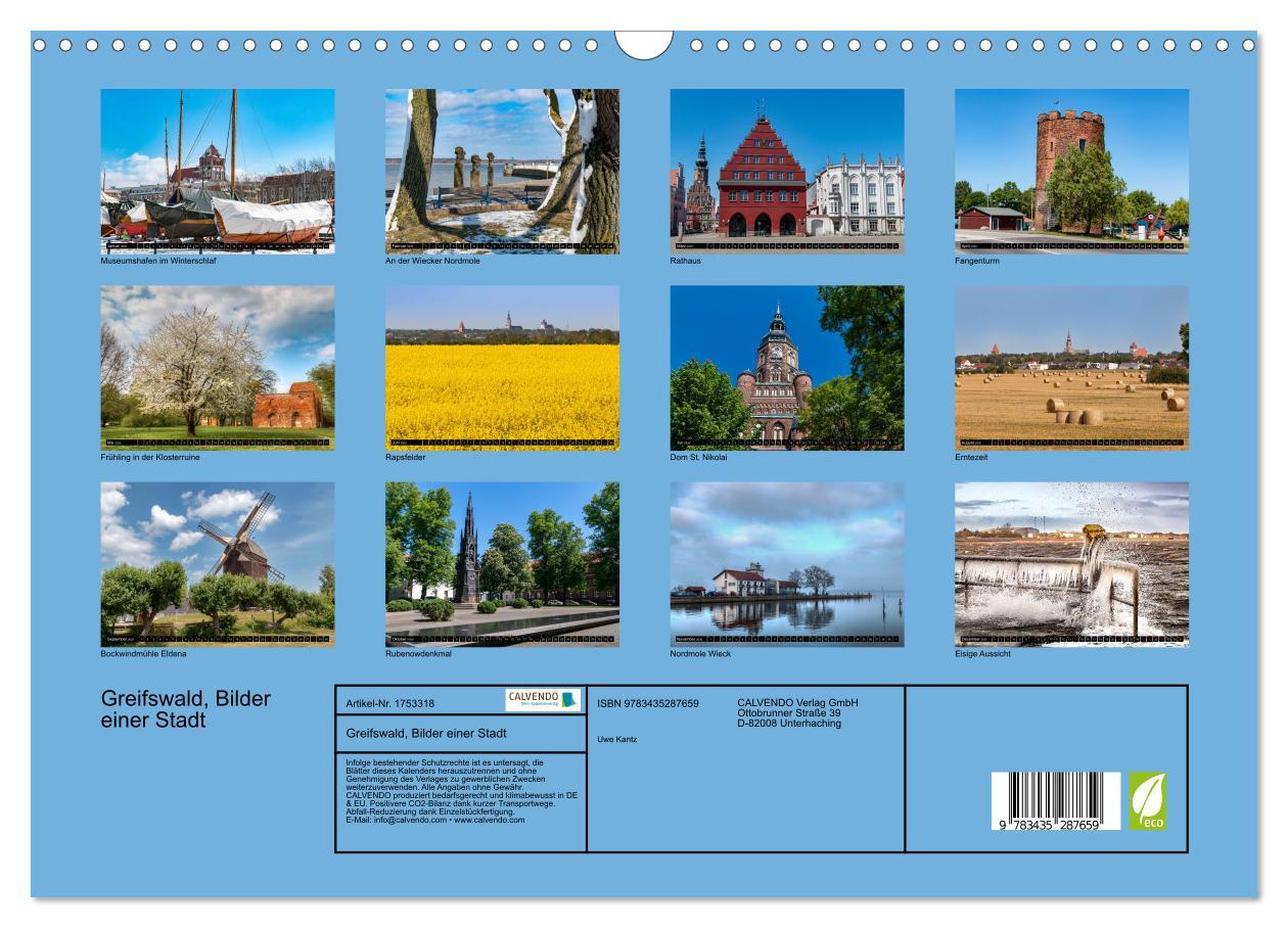 Bild: 9783435287659 | Greifswald, Bilder einer Stadt (Wandkalender 2025 DIN A3 quer),...