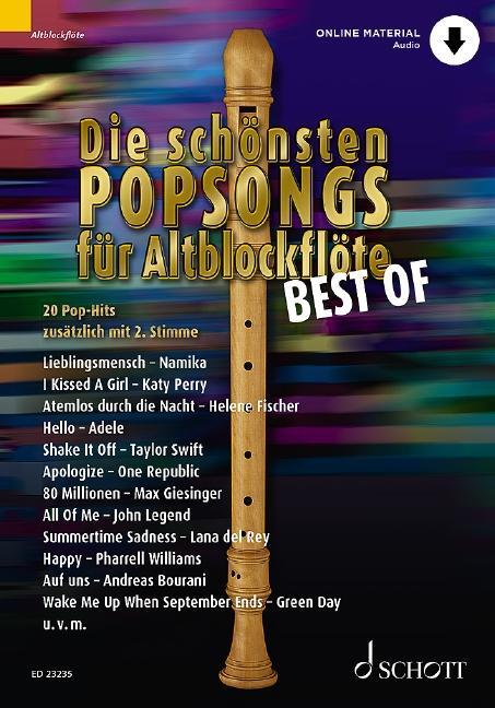 Cover: 9790001209328 | Die schönsten Popsongs für Alt-Blockflöte BEST OF | Broschüre | 2019