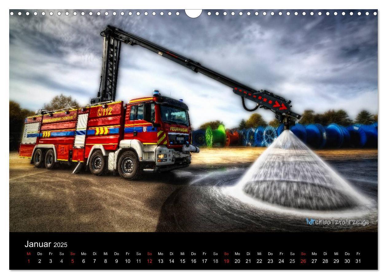 Bild: 9783435636174 | Einsatzfahrzeuge der Feuerwehr (Wandkalender 2025 DIN A3 quer),...