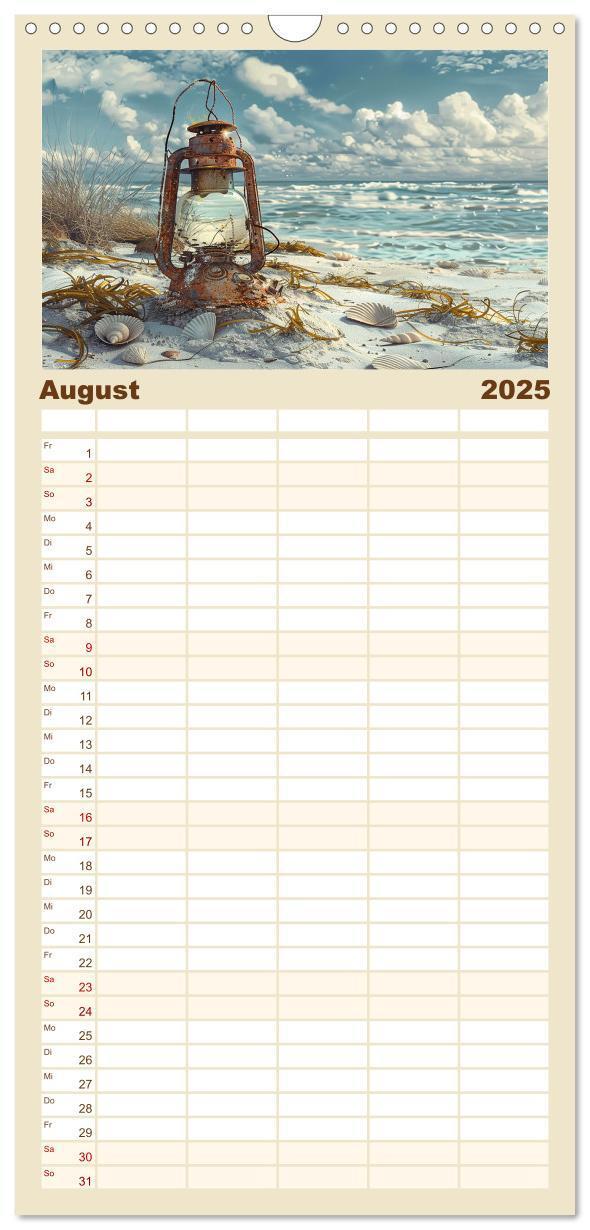 Bild: 9783457150924 | Familienplaner 2025 - Strandgut mit 5 Spalten (Wandkalender, 21 x...