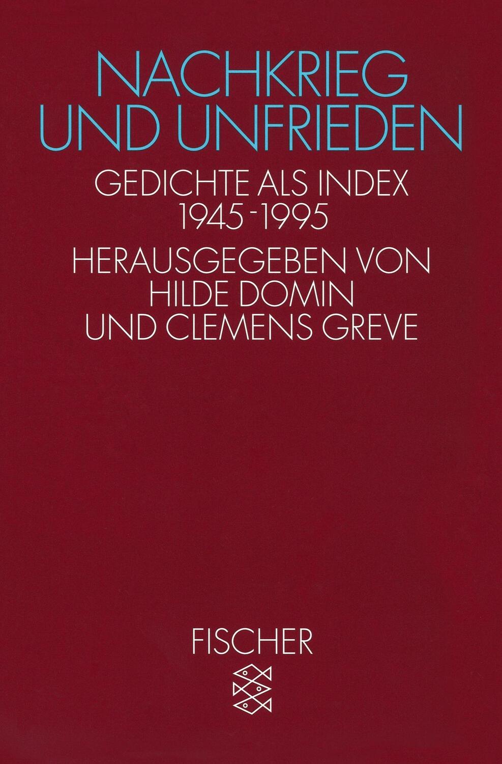 Cover: 9783596125265 | Nachkrieg und Unfrieden | Gedichte als Index 1945 - 1995 | Taschenbuch