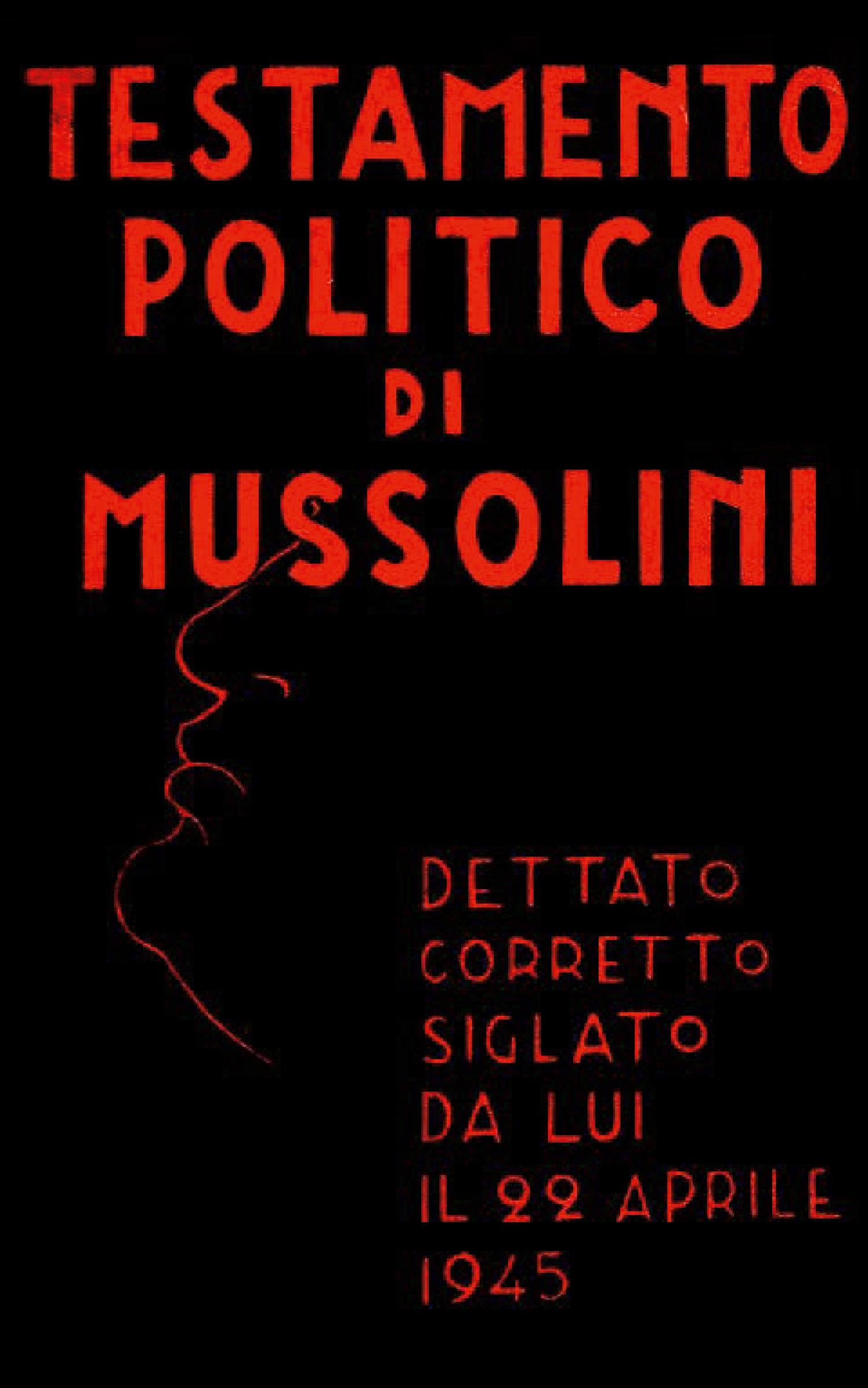 Cover: 9780368972980 | Testamento politico di Mussolini | Benito Mussolini | Taschenbuch