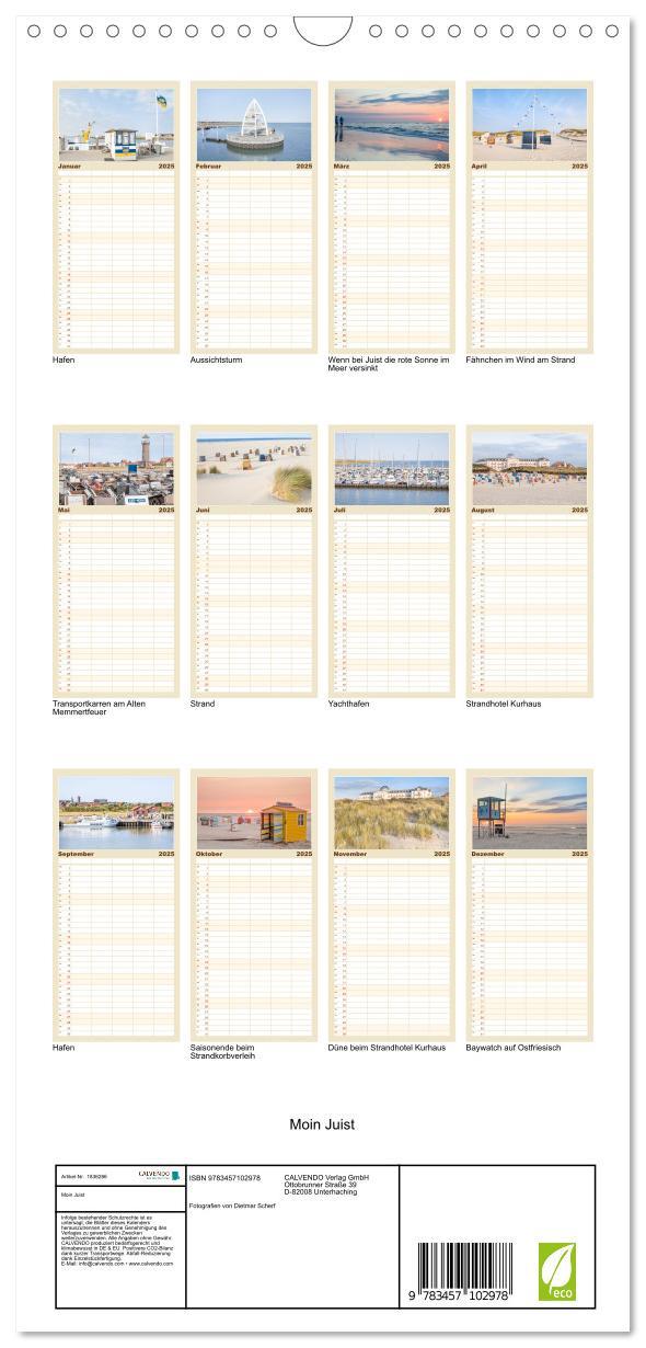 Bild: 9783457102978 | Familienplaner 2025 - Moin Juist mit 5 Spalten (Wandkalender, 21 x...