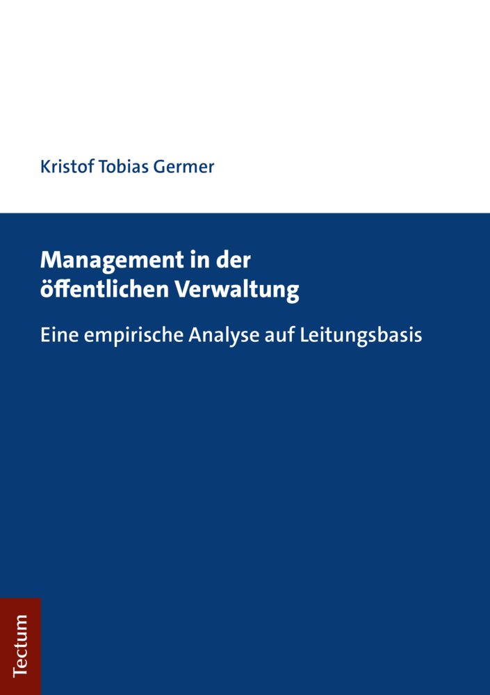 Cover: 9783828845442 | Management in der öffentlichen Verwaltung | Kristof Tobias Germer