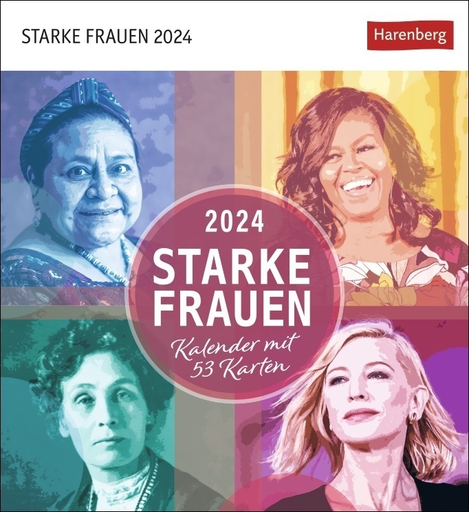 Cover: 9783840035142 | Starke Frauen Postkartenkalender 2024. Jede Woche ein kluges Zitat...