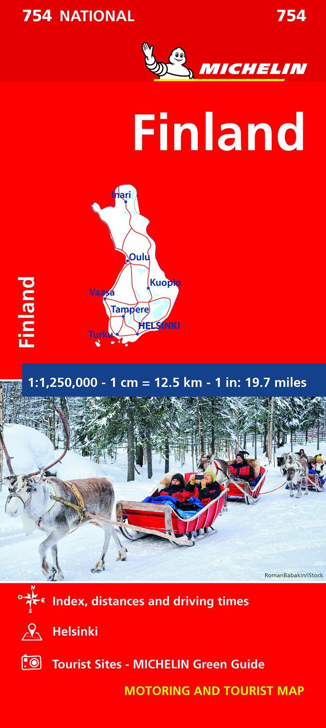 Cover: 9782067172920 | Finland - Michelin National Map 754 | Map | Michelin | (Land-)Karte