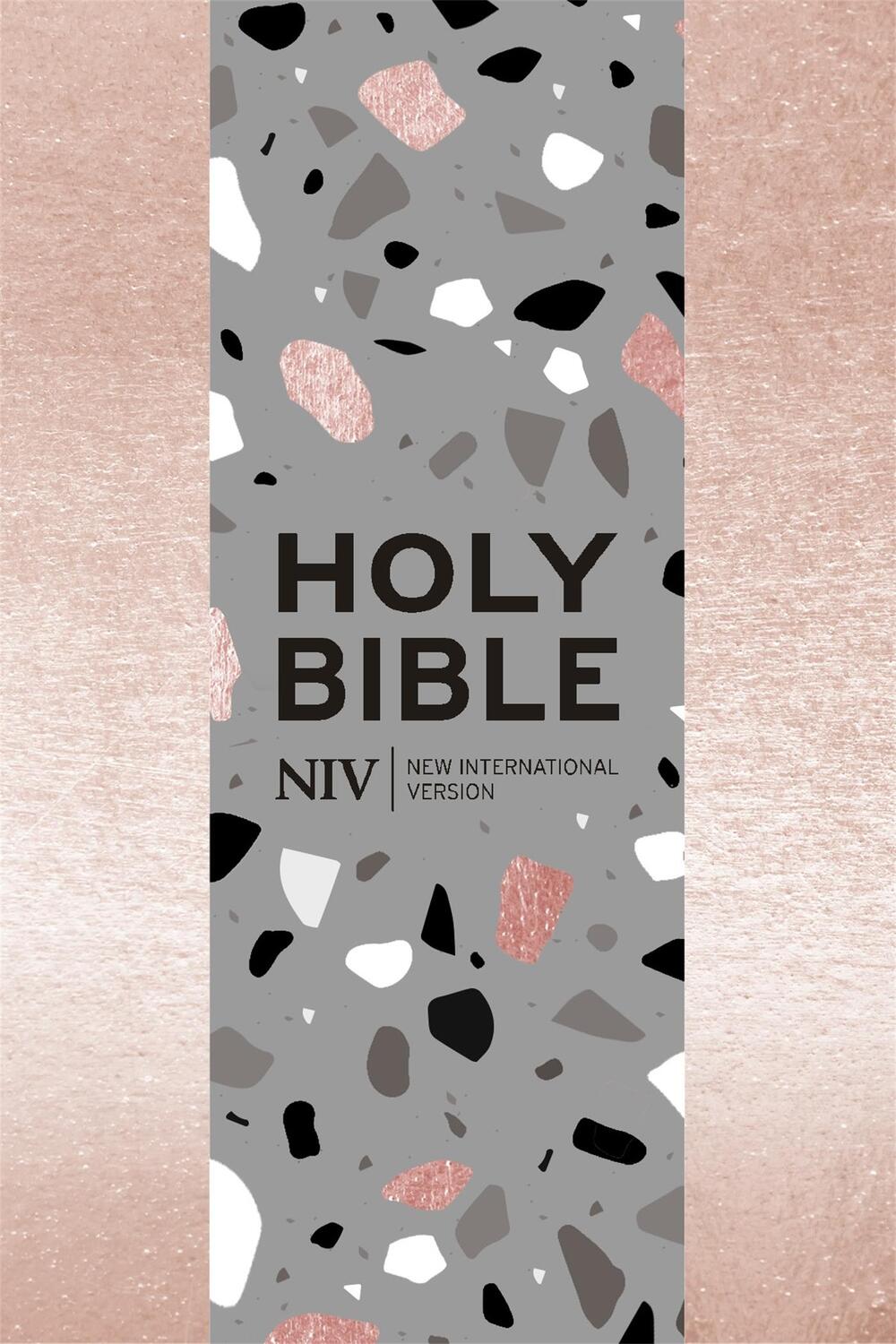 Cover: 9781529346954 | NIV Pocket Rose Gold Terrazzo Soft-tone Bible with Zip | Version