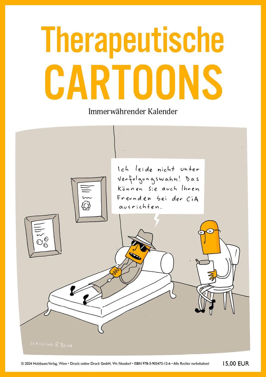 Cover: 9783903473126 | Therapeutische Cartoons | Immerwährender Kalender | Clemens Ettenauer