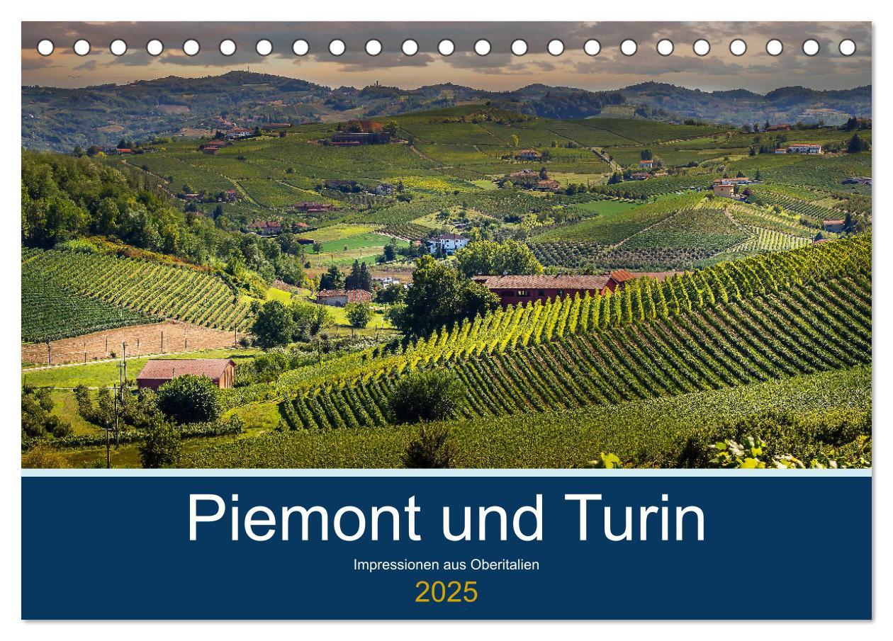 Cover: 9783435348398 | Piemont und Turin (Tischkalender 2025 DIN A5 quer), CALVENDO...