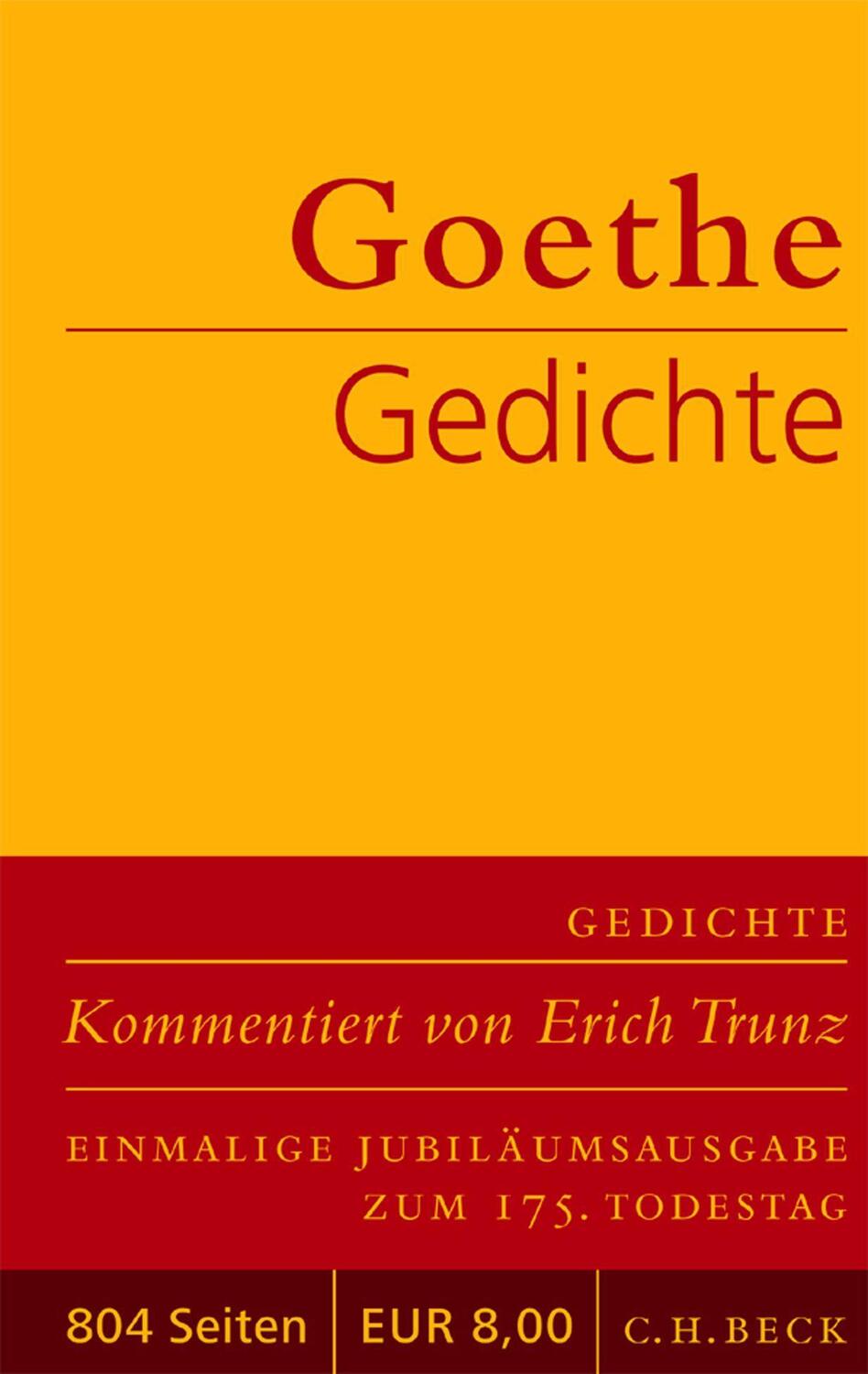 Cover: 9783406552489 | Gedichte | Johann Wolfgang von Goethe | Buch | Deutsch | 2006
