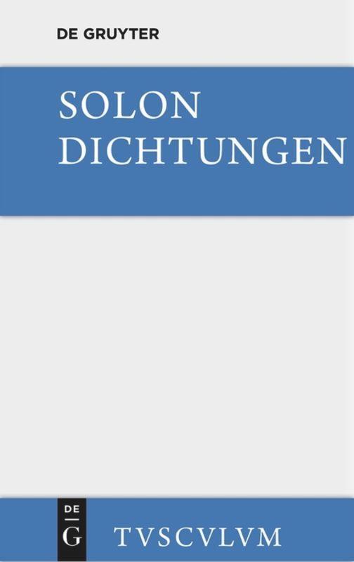 Cover: 9783110357721 | Dichtungen | Sämtliche Fragmente | Solon von Athen | Buch | Deutsch