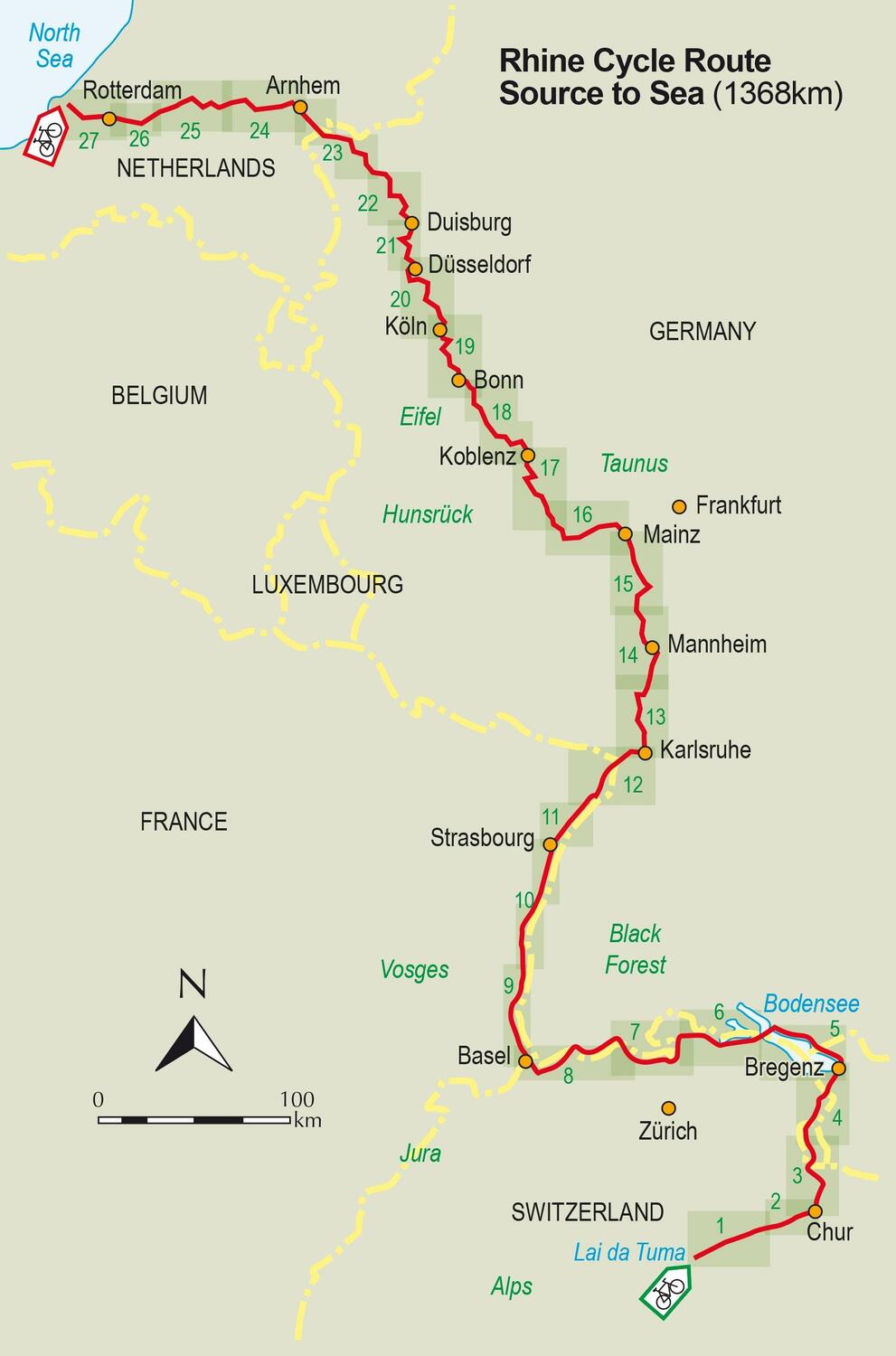 Bild: 9781786311092 | The Rhine Cycle Route | Mike Wells | Taschenbuch | Englisch | 2023