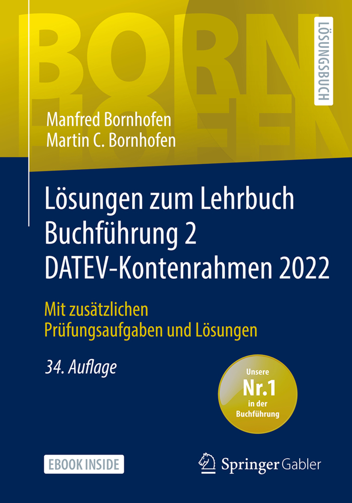 Cover: 9783658395117 | Lösungen zum Lehrbuch Buchführung 2 DATEV-Kontenrahmen 2022, m. 1...