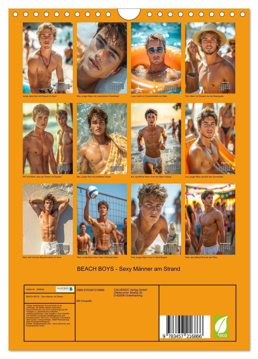 Bild: 9783457216866 | SEXY MÄNNER - Nackte Haut am Strand (Wandkalender 2025 DIN A4...