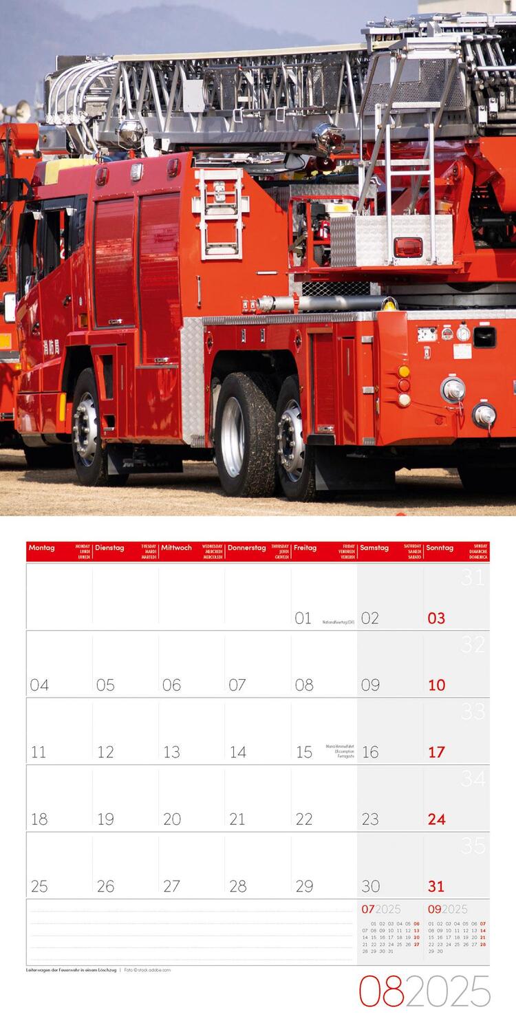 Bild: 9783838445175 | Feuerwehr Kalender 2025 - 30x30 | Ackermann Kunstverlag | Kalender