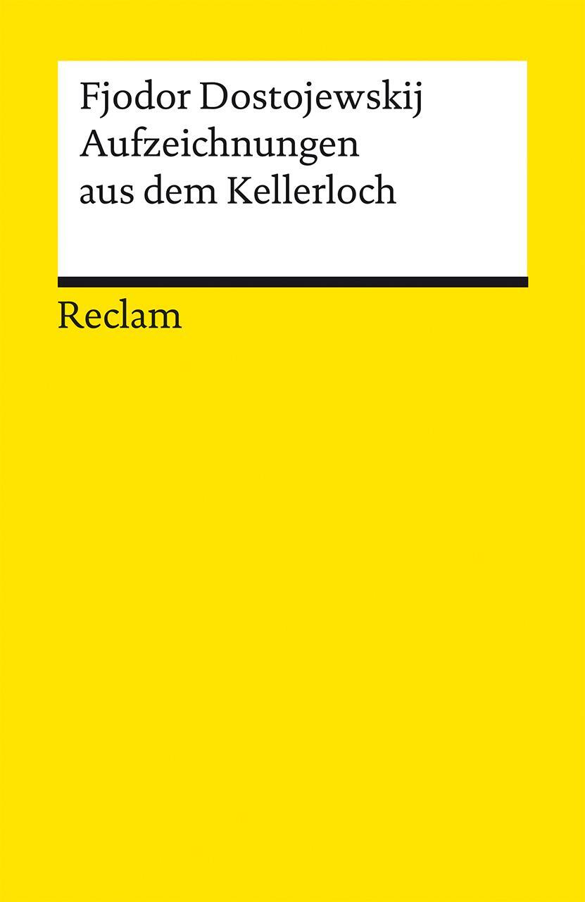 Cover: 9783150143858 | Aufzeichnungen aus dem Kellerloch | Fjodor Dostojewskij | Taschenbuch