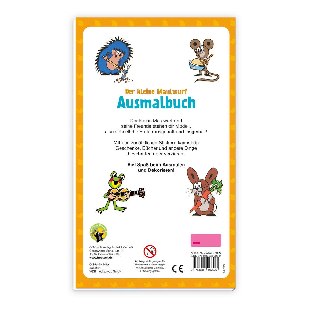 Bild: 9783988022929 | Trötsch Der kleine Maulwurf Ausmalbuch mit Stickern | KG | Taschenbuch