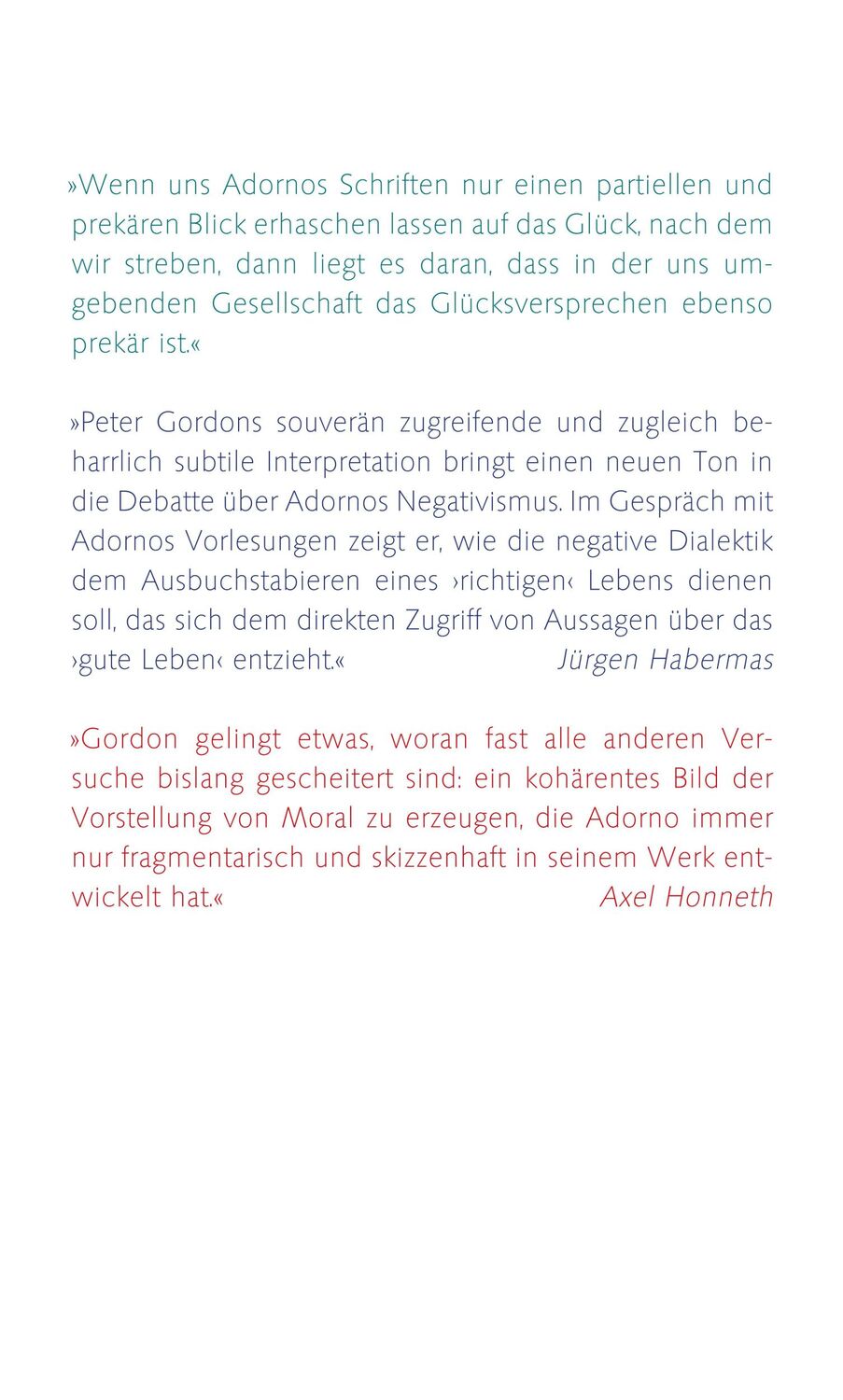 Rückseite: 9783518588079 | Prekäres Glück | Peter E. Gordon | Buch | 470 S. | Deutsch | 2023