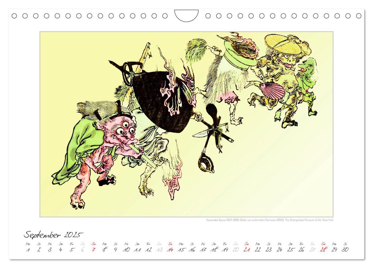 Bild: 9783383846045 | Kawanabe Kyosai: Einhundert Dämonen (Wandkalender 2025 DIN A4...