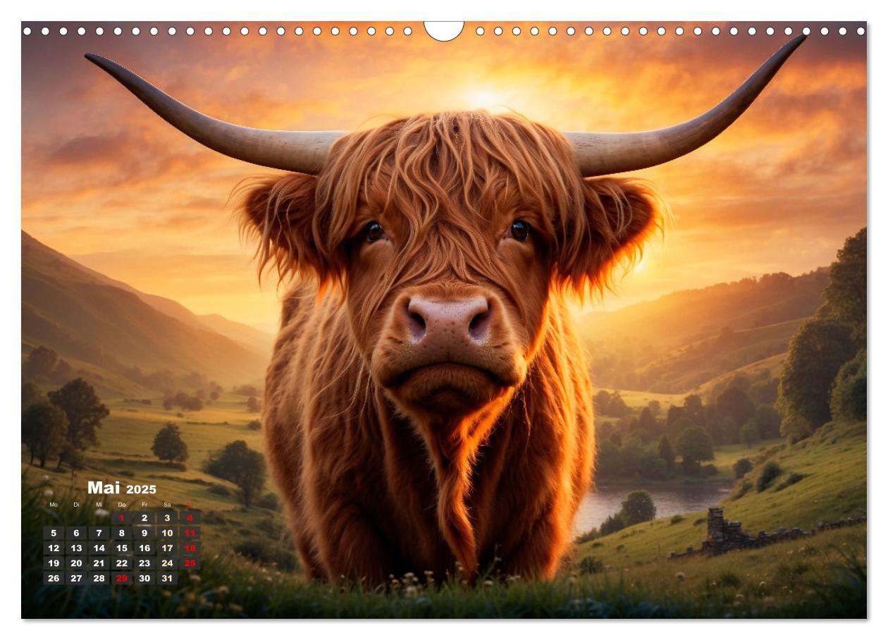 Bild: 9783383840067 | Highland Kühe (Wandkalender 2025 DIN A3 quer), CALVENDO Monatskalender