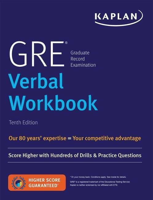 Cover: 9781506235295 | GRE Verbal Workbook | Kaplan Test Prep | Taschenbuch | Englisch | 2018