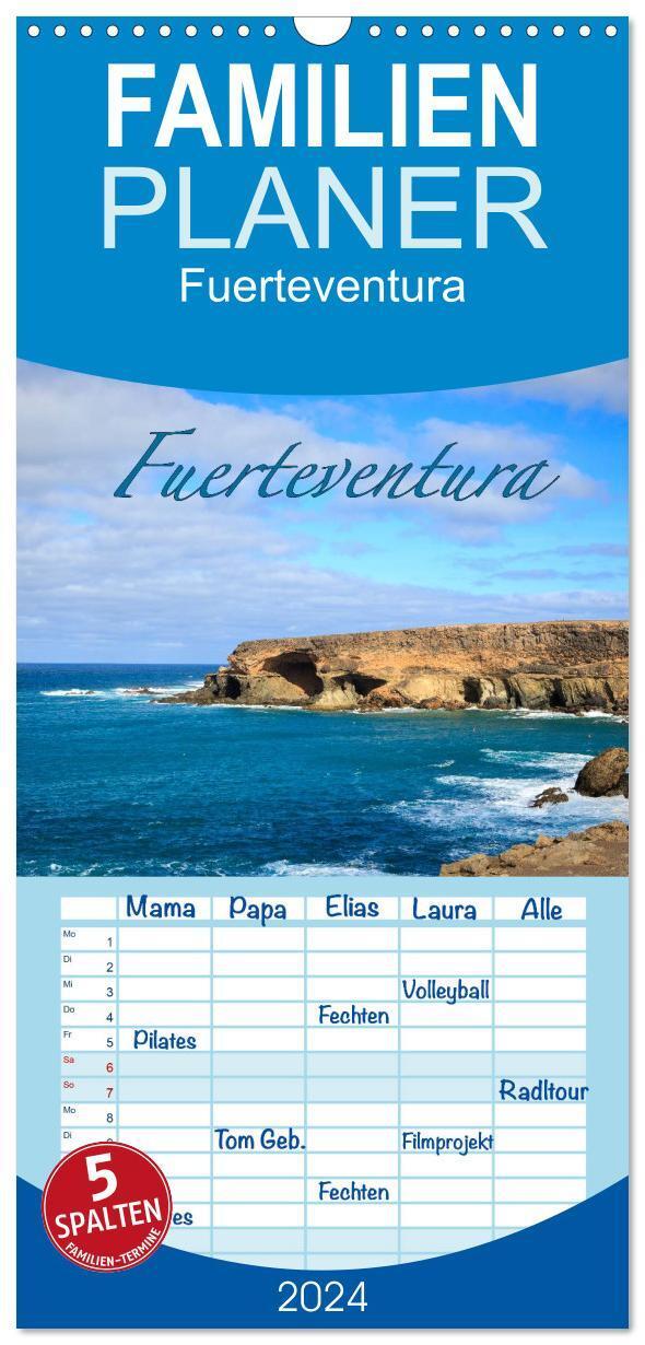 Cover: 9783383091049 | Familienplaner 2024 - Fuerteventura mit 5 Spalten (Wandkalender, 21...
