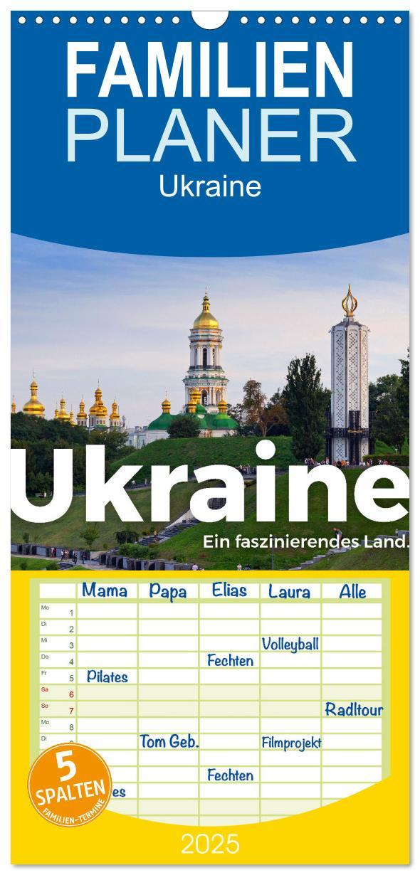 Cover: 9783457100127 | Familienplaner 2025 - Ukraine - Ein faszinierendes Land. mit 5...