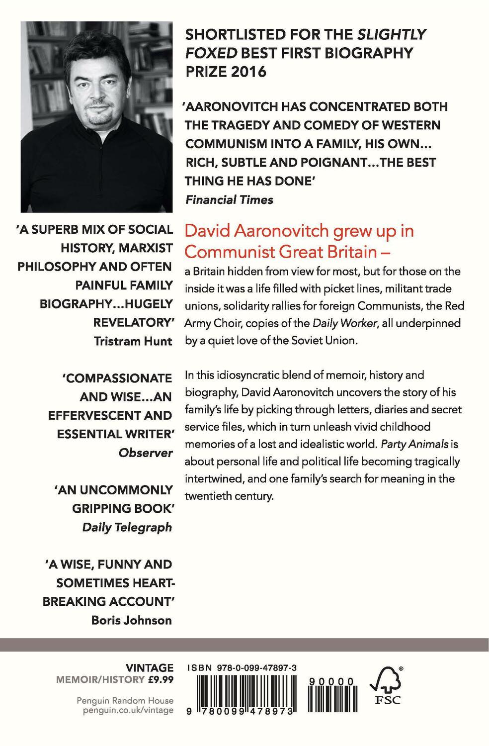 Rückseite: 9780099478973 | Party Animals | My Family and Other Communists | David Aaronovitch
