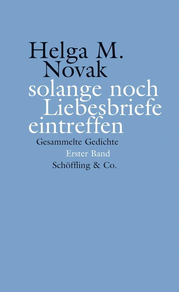 Cover: 9783895611162 | solange noch Liebesbriefe eintreffen | Gesammelte Gedichte | Novak