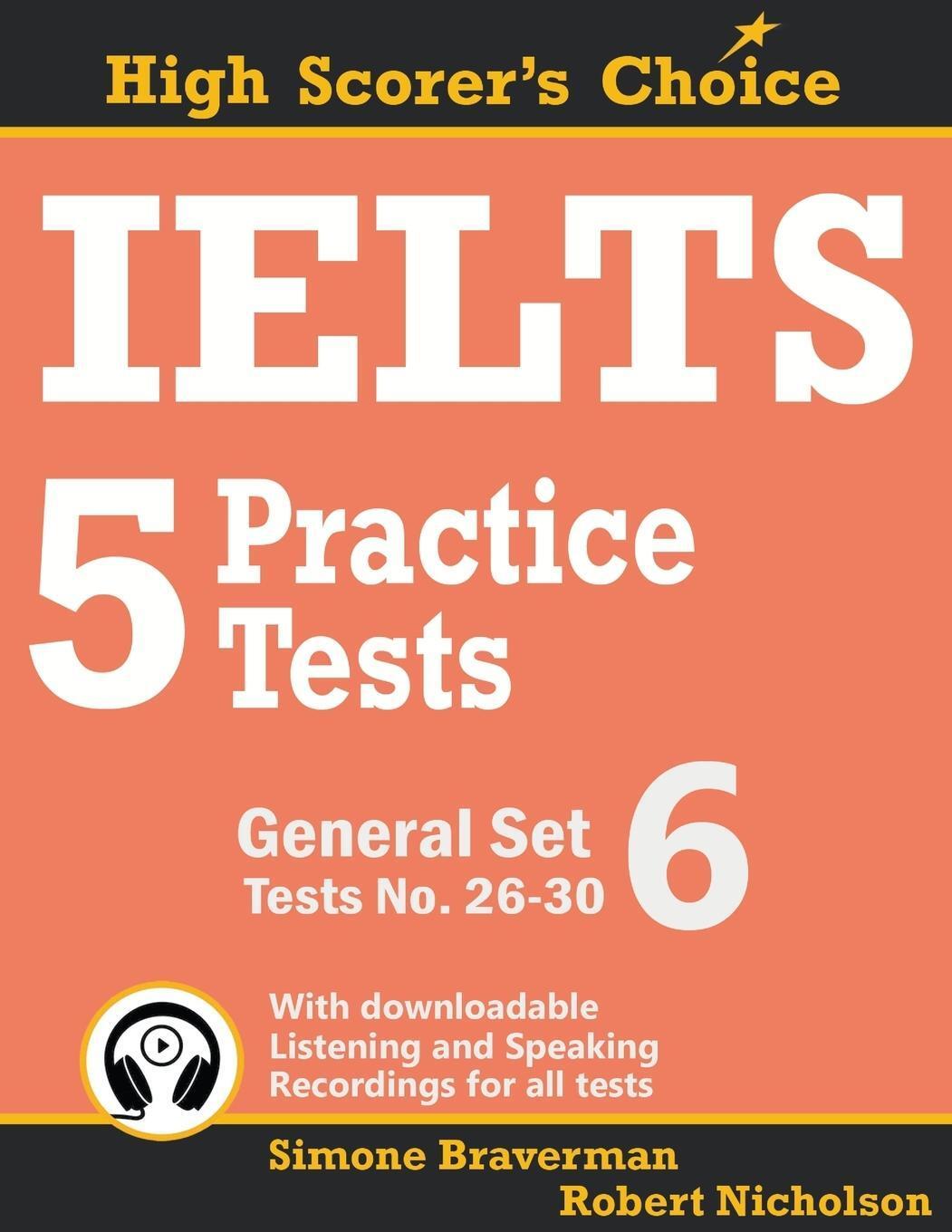 Cover: 9780648000099 | IELTS 5 Practice Tests, General Set 6 | Tests No. 26-30 | Nicholson