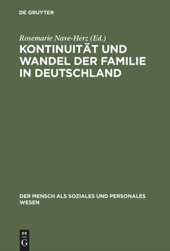 Cover: 9783828202184 | Kontinuität und Wandel der Familie in Deutschland | Nave-Herz | Buch