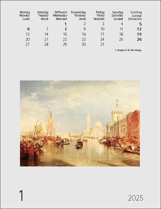 Bild: 9783771720247 | William Turner 2025 | Kunst-Einsteckkalender | William Turner | 12 S.