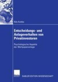 Cover: 9783835001435 | Entscheidungs- und Anlageverhalten von Privatinvestoren | Nils Kottke