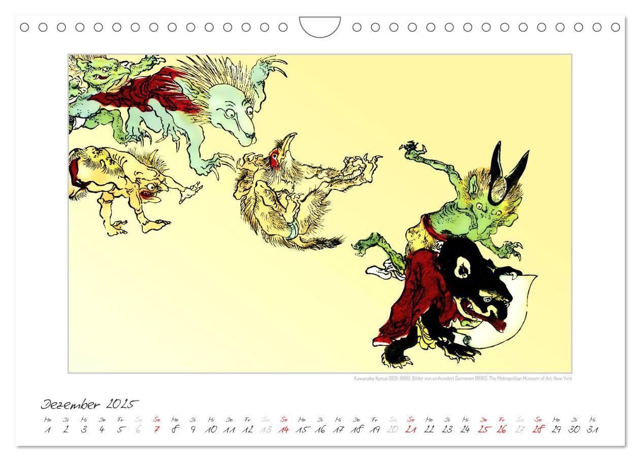 Bild: 9783383846045 | Kawanabe Kyosai: Einhundert Dämonen (Wandkalender 2025 DIN A4...