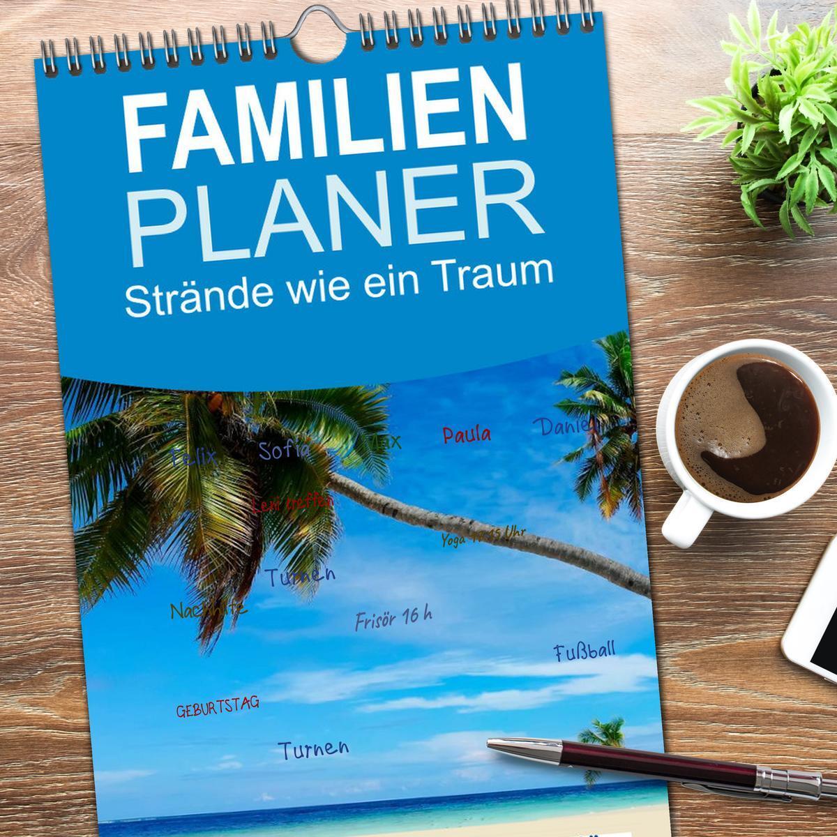 Bild: 9783457116265 | Familienplaner 2025 - Strände wie ein Traum mit 5 Spalten...