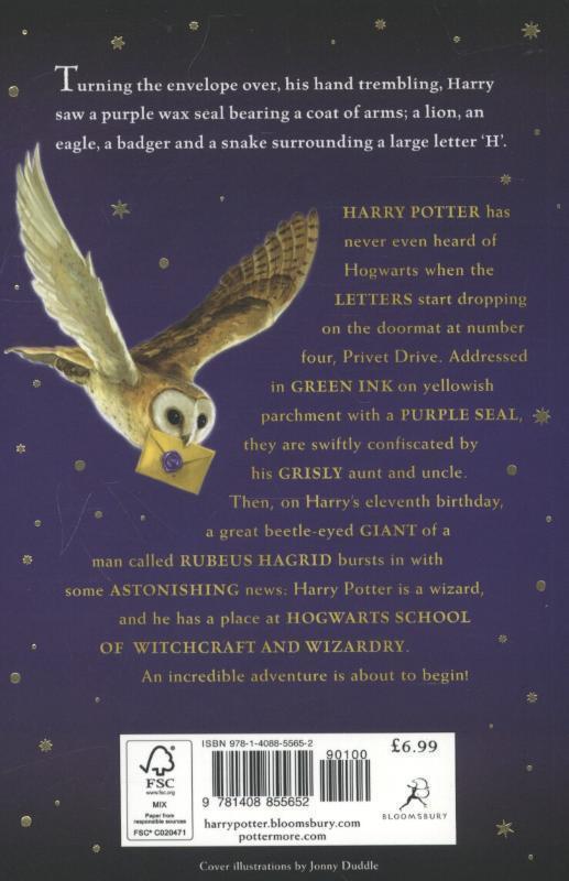 Rückseite: 9781408855652 | Harry Potter 1 and the Philosopher's Stone | Joanne K. Rowling | Buch