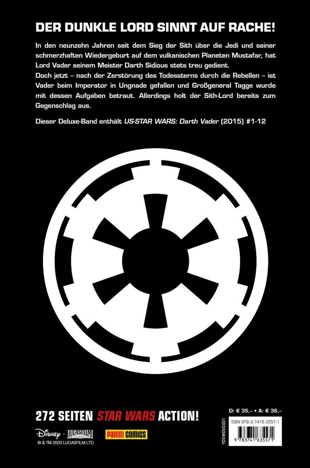 Rückseite: 9783741635571 | Star Wars: Darth Vader Deluxe | Bd. 1 | Kieron Gillen (u. a.) | Buch