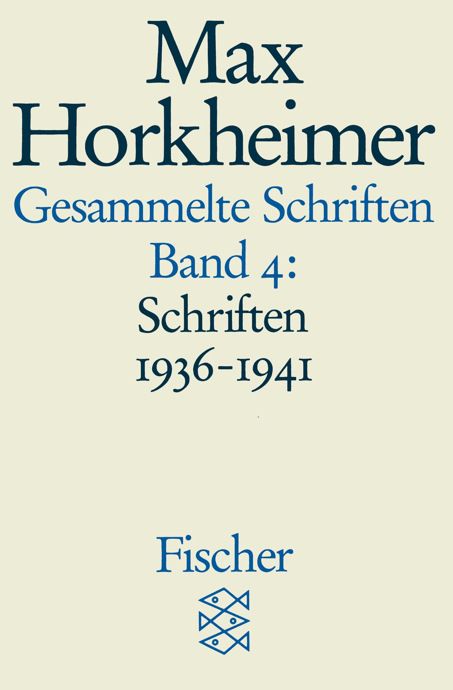 Cover: 9783596273782 | Gesammelte Schriften in 19 Bänden | Band 4: Schriften 1936-1941 | Buch