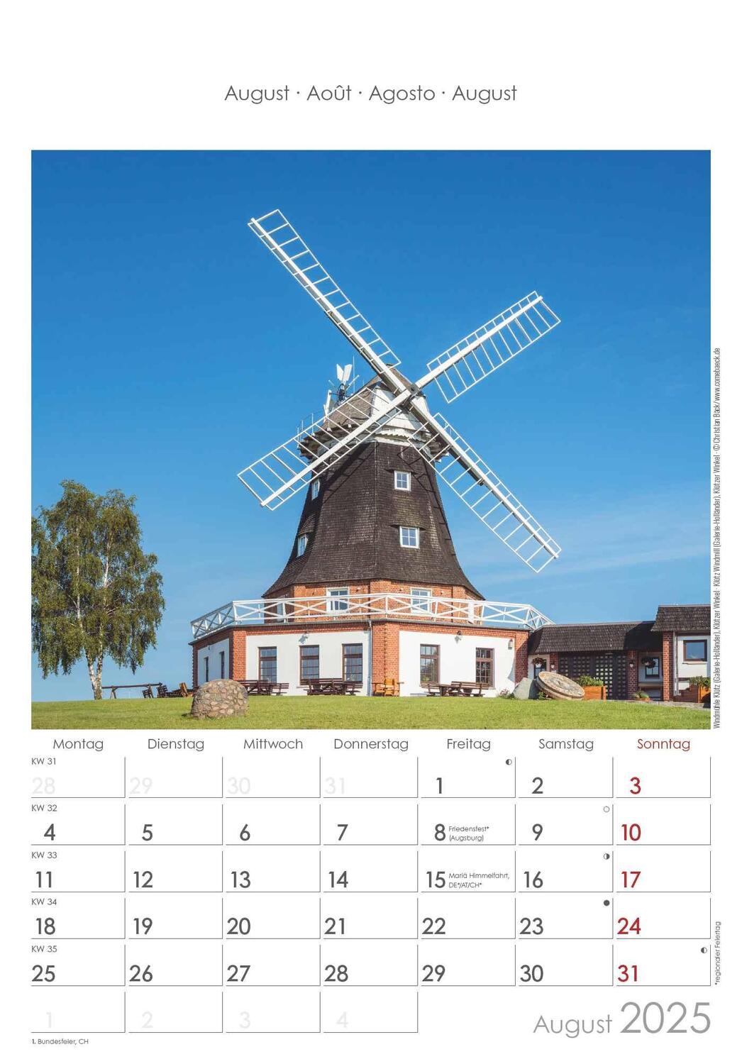 Bild: 4251732341169 | Mecklenburg-Vorpommern 2025 - Bild-Kalender 23,7x34 cm -...