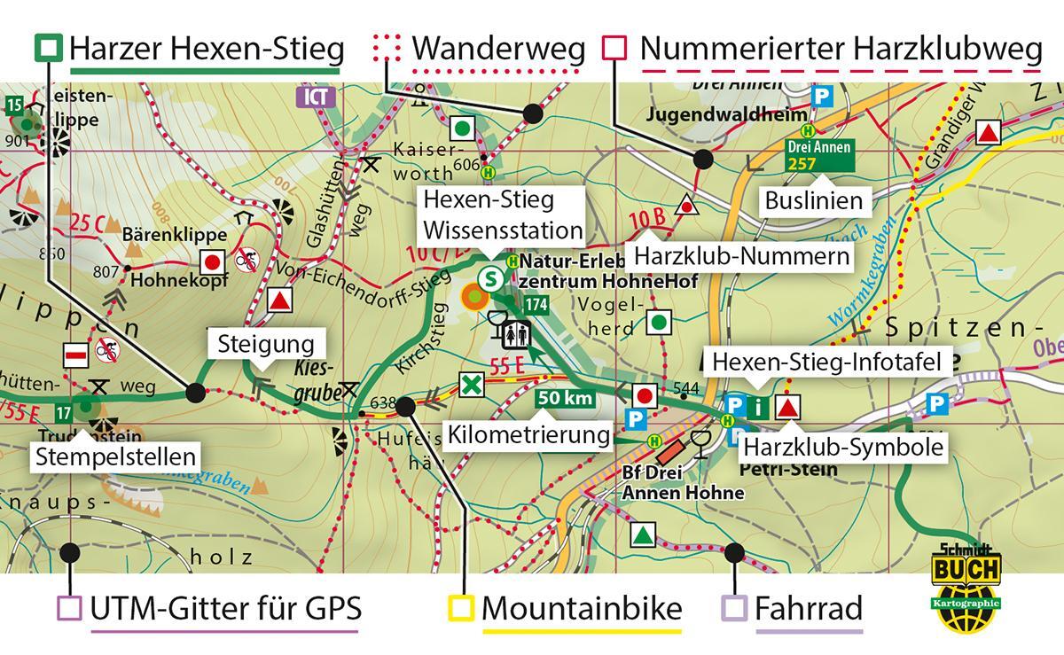 Bild: 9783945974131 | Harzer Hexen-Stieg | (Land-)Karte | wasserfest und reißfest | Deutsch
