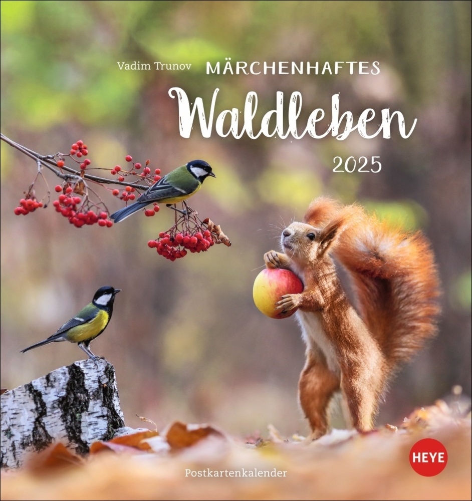 Cover: 9783756407019 | Vadim Trunov: Märchenhaftes Waldleben Postkartenkalender 2025 | Trunov