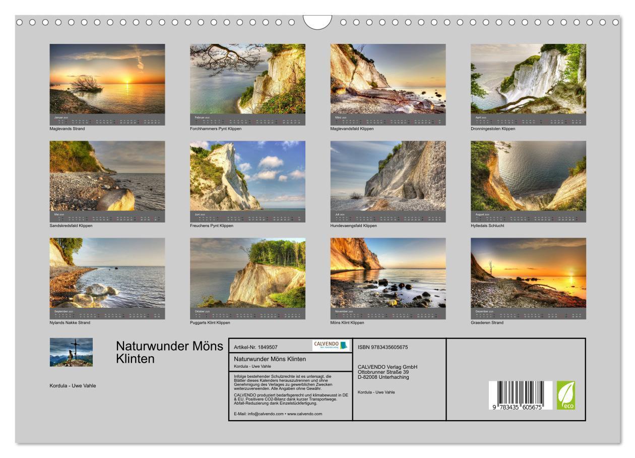 Bild: 9783435605675 | Naturwunder Möns Klinten (Wandkalender 2025 DIN A3 quer), CALVENDO...