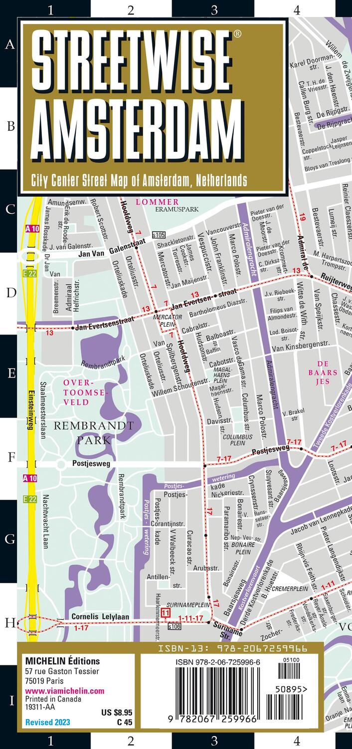 Cover: 9782067259966 | Streetwise Amsterdam Map - Laminated City Center Street Map of...