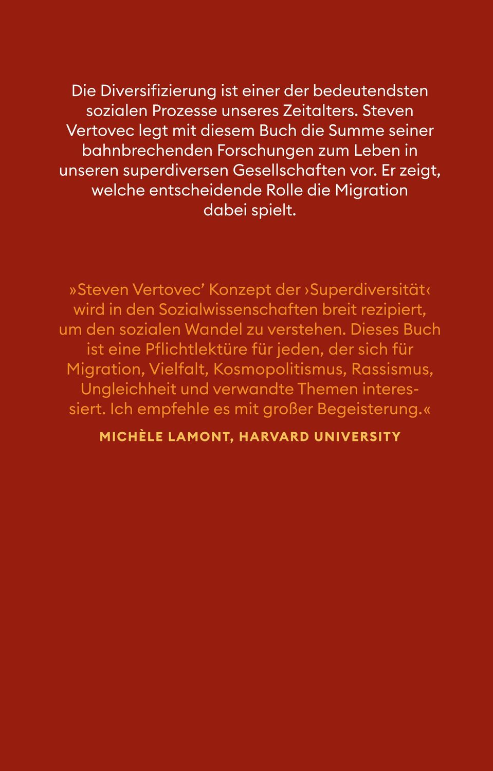 Rückseite: 9783518588154 | Superdiversität | Migration und soziale Komplexität | Steven Vertovec