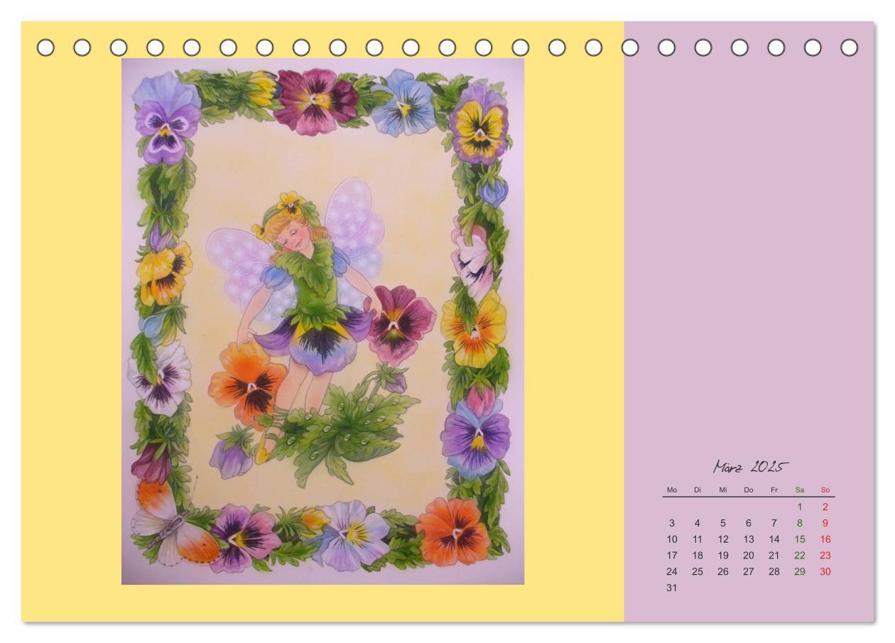 Bild: 9783435549801 | Blumen Elfen (Tischkalender 2025 DIN A5 quer), CALVENDO Monatskalender